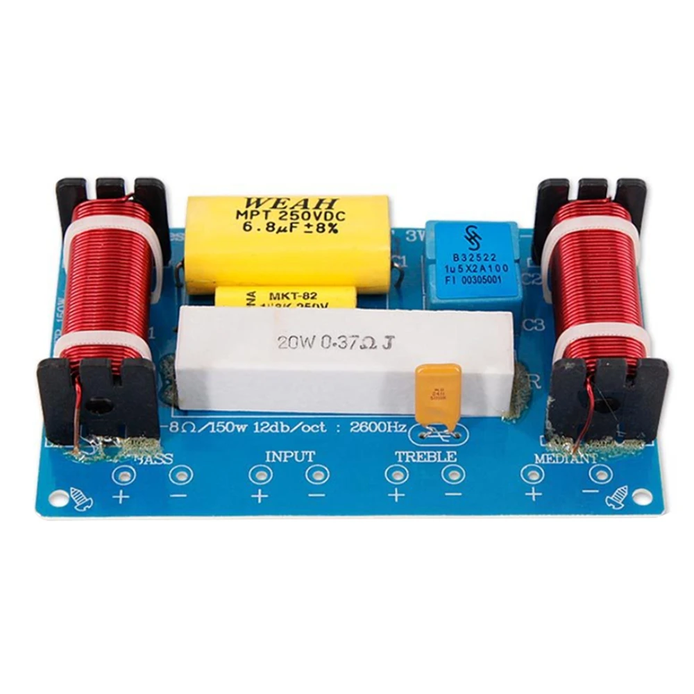 

Efficient 2Pcs 120W 12V Universal Car 3 Way Audio Frequency Divider Loudspeaker