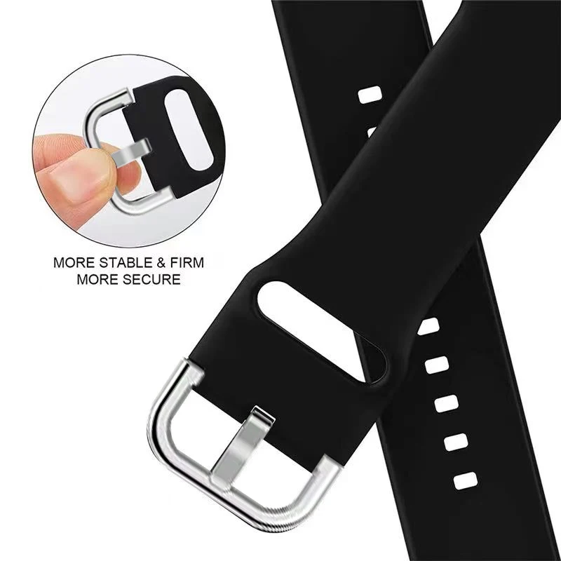 Silicone Strap For Apple Watch Band 49mm 44mm 40mm 46mm 42mm 41mm 45mm Classic Buckle Bracelet IWatch Series 6 SE 7 8 9 10 Ultra