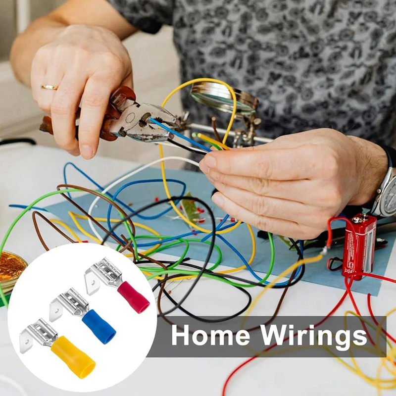 ABNO-75Pcs موصلات بأسمائها الحقيقية شبه المعزولة، مجموعة متنوعة من أدوات قطع الاتصال السريع على شكل حيوان الظهر، أنثى/ذكر 22-10 AWG