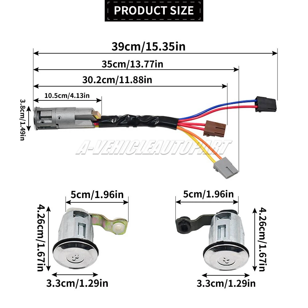 For Citroen Berlingo Peugeot Partner MPV 1 Set New 252522 Ignition Barrel with Front Rear 3 Door Locks Car Accessories 96244156
