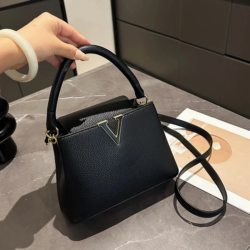 

Модная женская дизайнерская большая сумка Роскошная кожаная сумка Высококачественная сумка через плечо Элегантная сумка через плечо