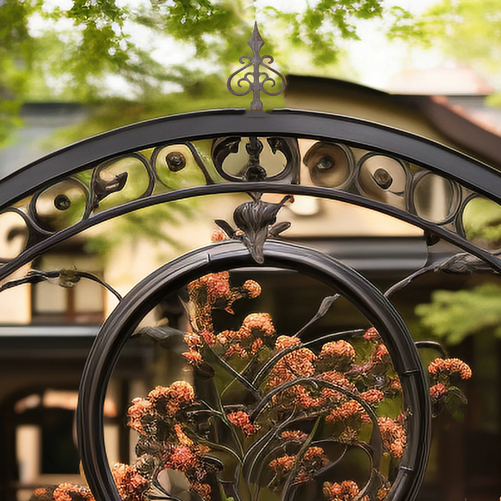 

Cast Iron Finials Decorative Toppers Arrow Post Caps for Fence Topper Finials Gates Fences Durable Metal Outdoor Accessories