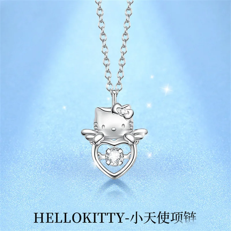 Sanrio Hello Kitty Cartoon Cute Necklace Female Sweet Necklace For Girlfriend Gift Hello Kitty Kawaii Series Necklace Gifts