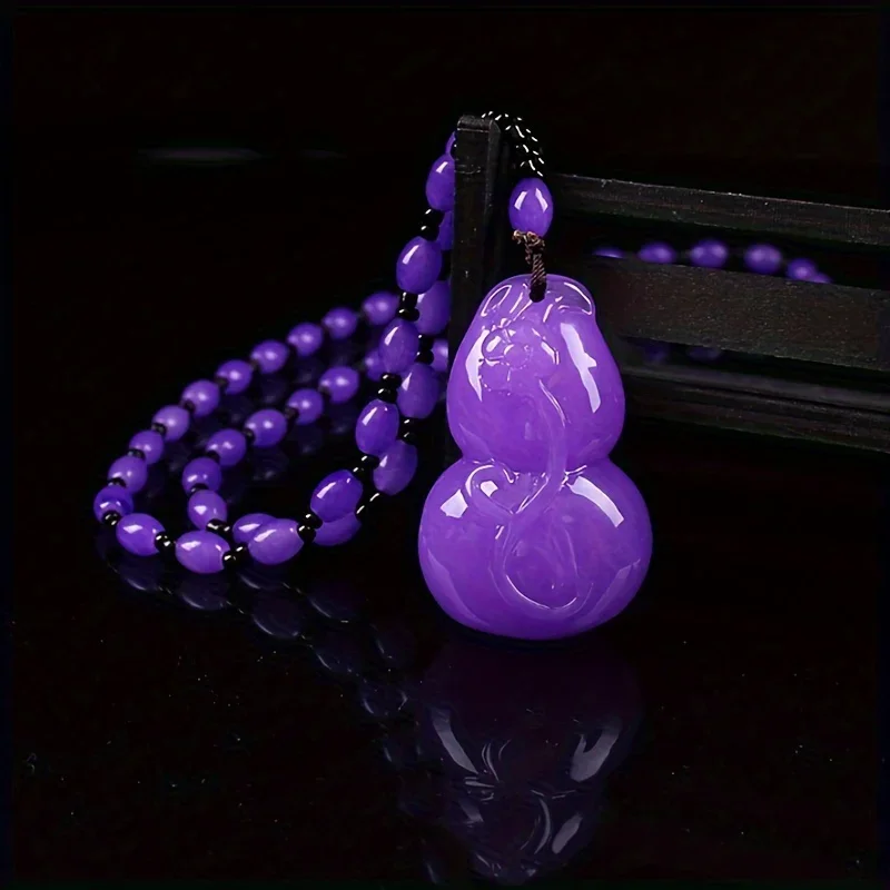 Purple beeswax gourd pendant high quality resin jewelry