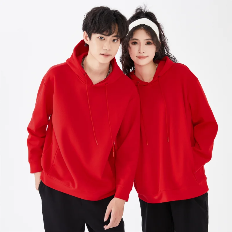 Autumn and winter pure cotton hoodie logo customization round neck fashionable Baita top