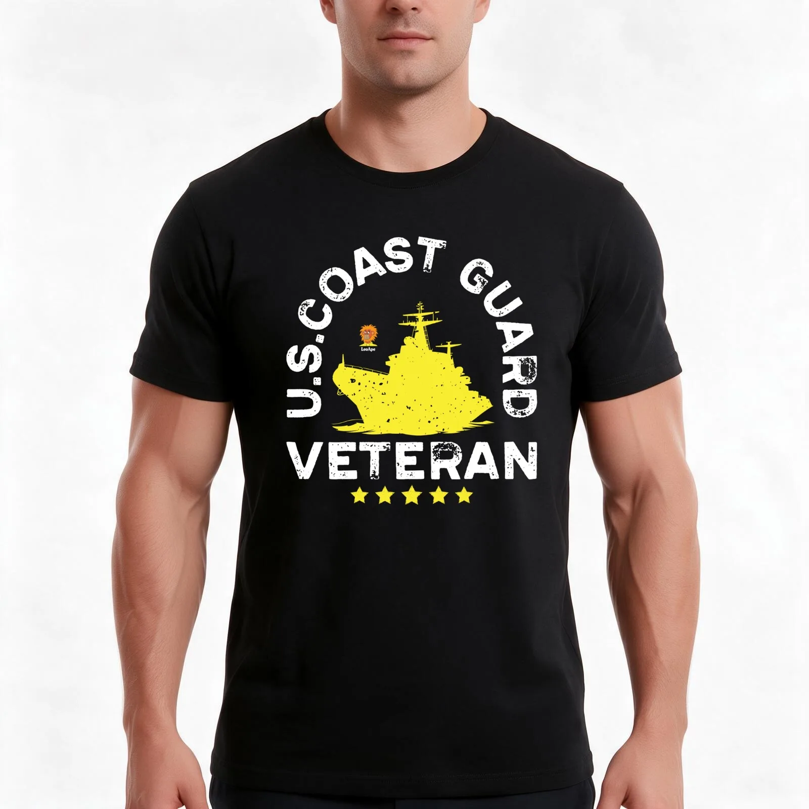 U.S. Coast Guard Veteran T-Shirt, Summer Casual Cotton Tee, Oversized Streetwear Tops, Vintage Graphic Print, Unisex Men Women