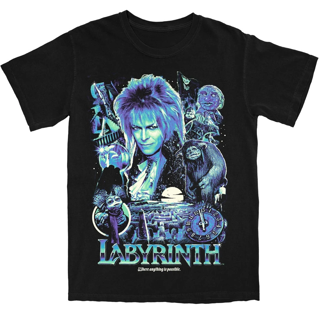 Labyrinth David Bowie Jareth The Goblin King Movie Graphic T Shirt 80s Cult Classic Fantasy Film Streetwear Cotton Tee