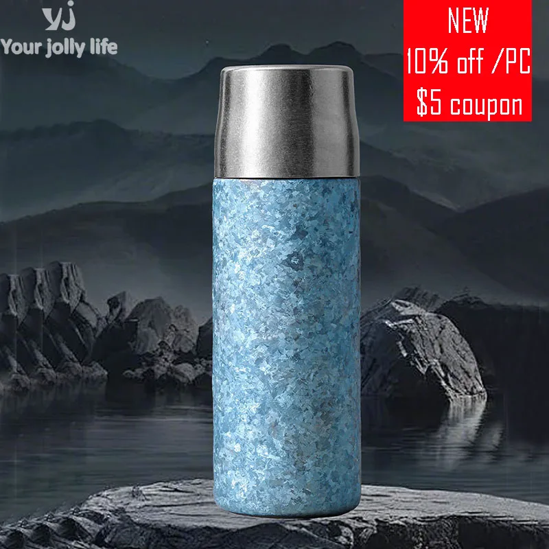 420ml Pure Titanium Thermos With bounce Inside Lid,DoubleLayer Vacuum Flasks,Bacteriostatic Drinkware,Portable Car Water Bottle