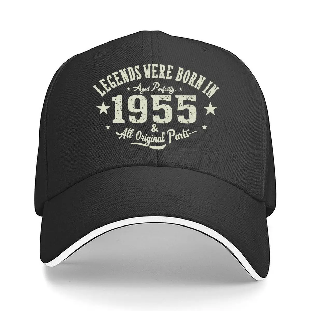 

1955 Legends Bold Text Retro Art Print Sandwich Baseball Cap