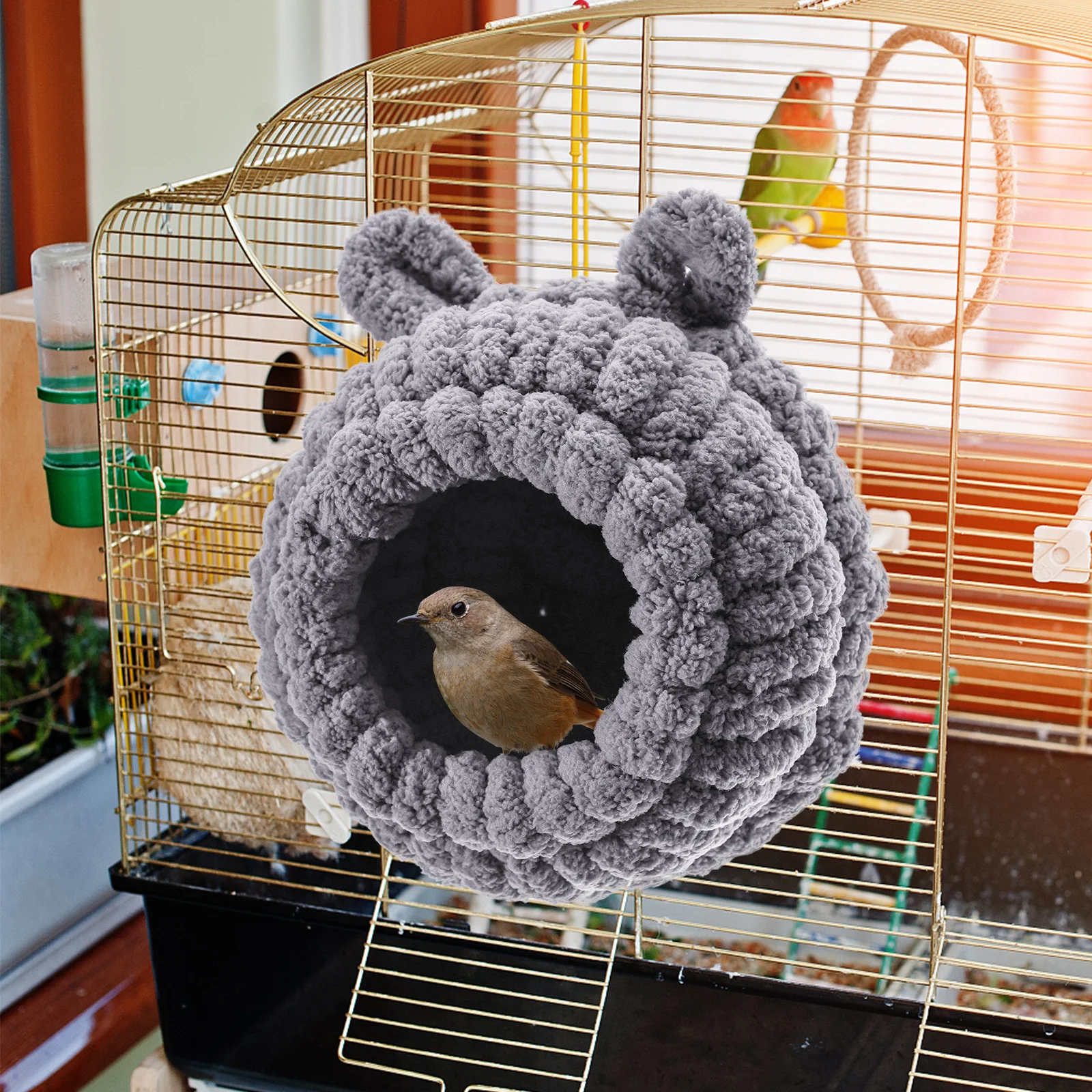 عش الطيور الدافئة معلقة عش الببغاء تنفس سرير مريح للطيور الصغيرة الببغاوات سرير الطيور الببغاء العرض