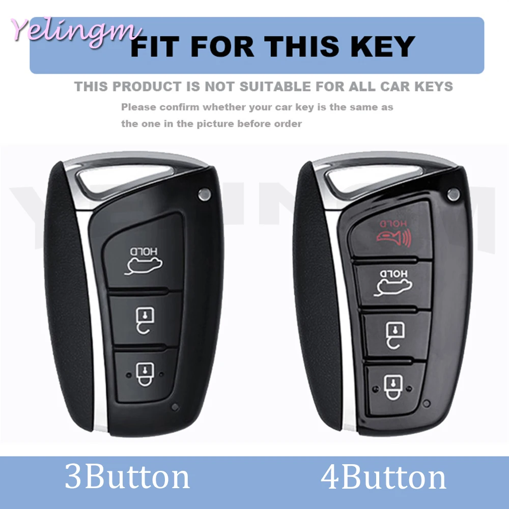 Shell Fob for Hyundai Grand Santa Fe 3 DM Ix45 Ix35 Genesis DH Grandeur Azera HG Equus Transparent TPU Car Key Case Cover