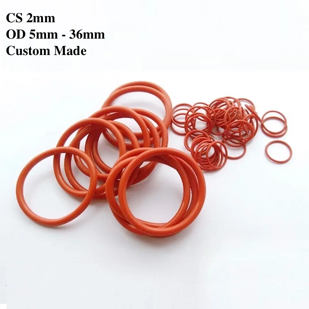 Silicon Seals Gaskets Silicon O-rings - Red Silicon O-rings Od12mm 400mm 4mm - A