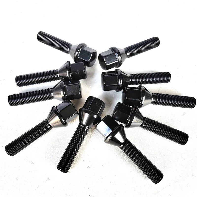 

16PCS 12x1.5| 12x1.25| 14x1.5| 14x1.25 |40mm |45mm| 50mm| 55mm Cone Seat Car wheel spacer adapter wheel bolts For BMW Volkswagen