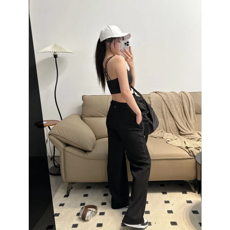 

Осенне-зимние прямые брюки для девочек, спортивные штаны, свободные спортивные штаны, женские универсальные повседневные брюки для отдыха, ленивый ветер