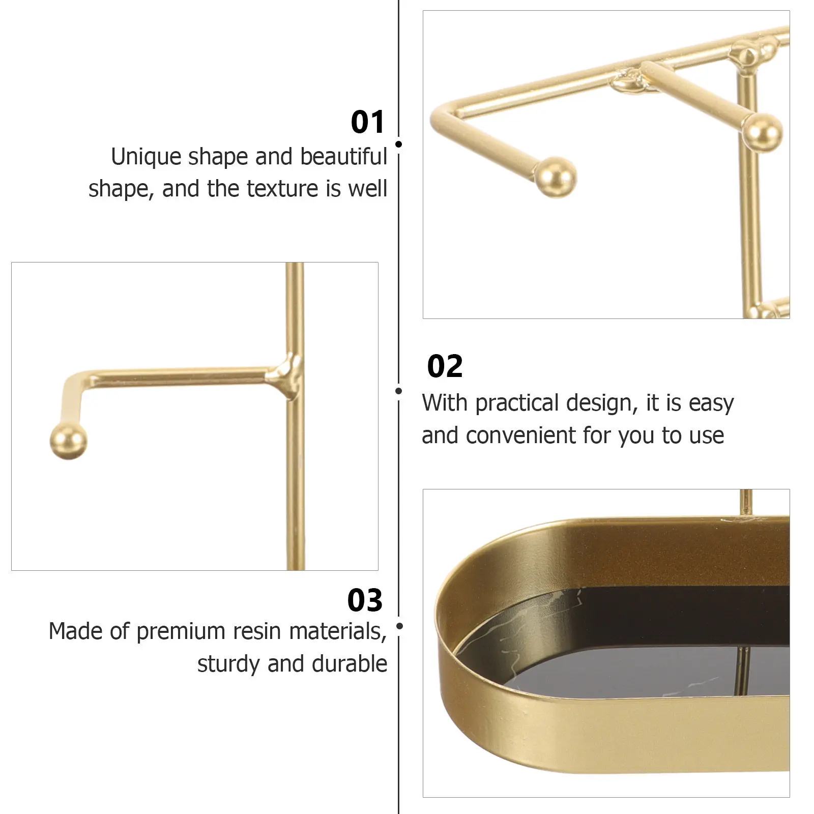 

Premium Multilayer Jewelry Stand Heavy Duty Iron Necklace Holder Organizer with Hanging Hooks for Bracelets Earrings Storage