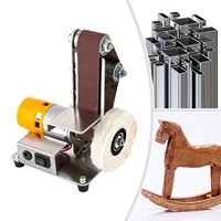 Mini Belt Sander, Electric Bench Grinder Sanding Machine Table Top Grinder Polisher For Diy Woodworking, Metal Grinding