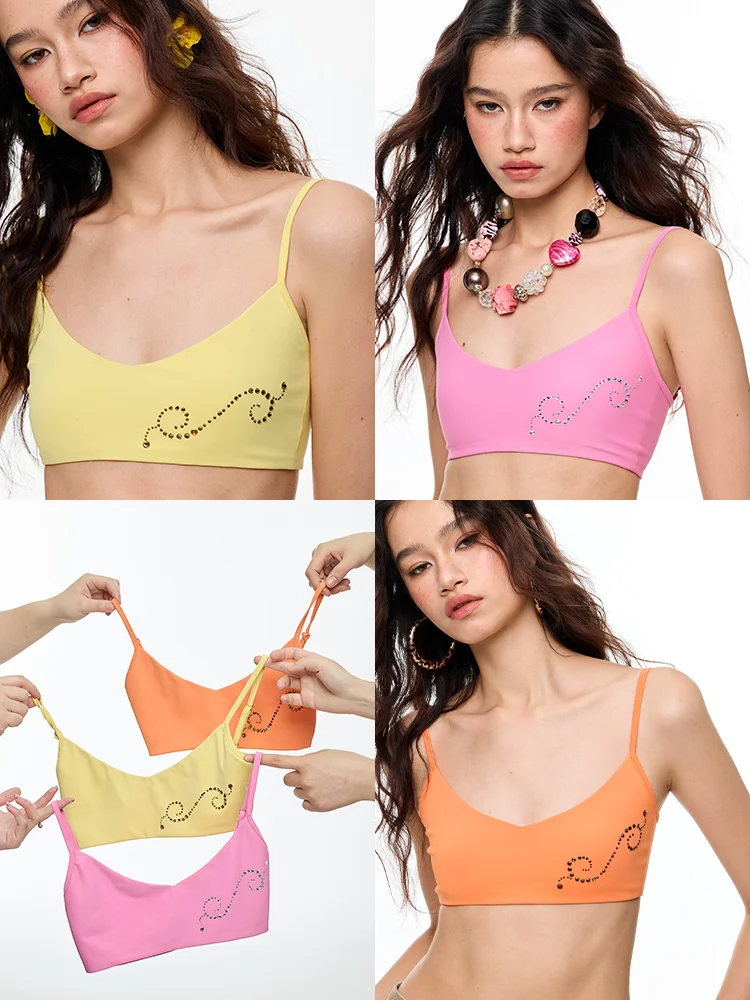 

Оригинальный дизайн, летняя футболка с пайетками, спортивный бюстгальтер для йоги, сексуальное нижнее белье, топ-бра, женская модная одежда