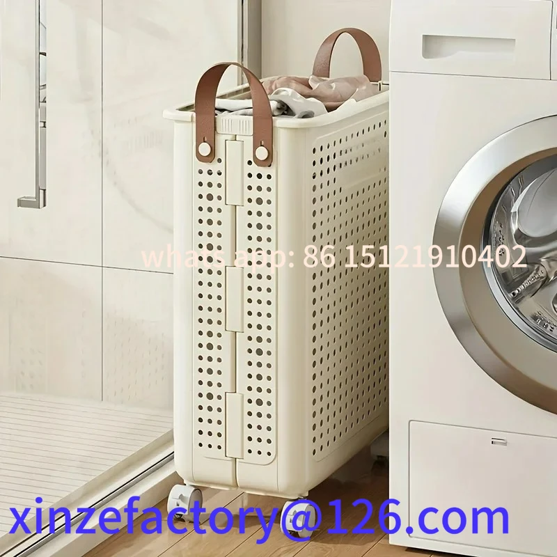 

Customizable Large Capacity Dirty Clothes Basket – Foldable Laundry Hamper with Handles