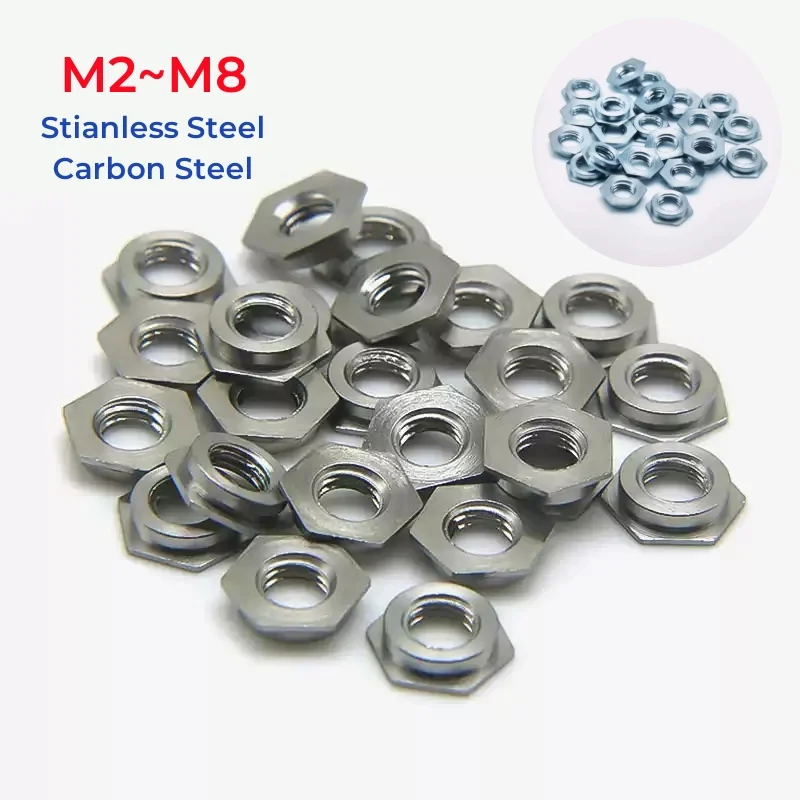 PEM Stianless Steel Galvanized Carbon Steel Metric Self Clinching Flush Nut M2 M2.5 M3 M4 M5 M6 Pressure Riveting Nut Thin Board