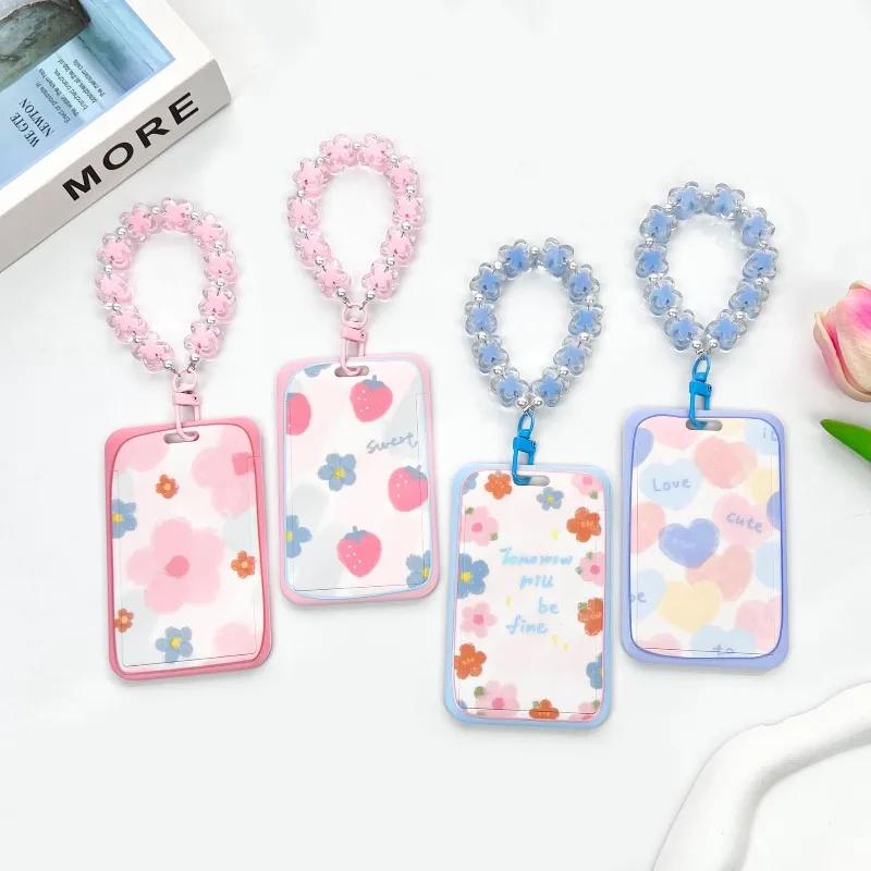 Ins Student Slide Card Cover  Transparent ABS School name Tag Bag Game IC Card Protective Cover