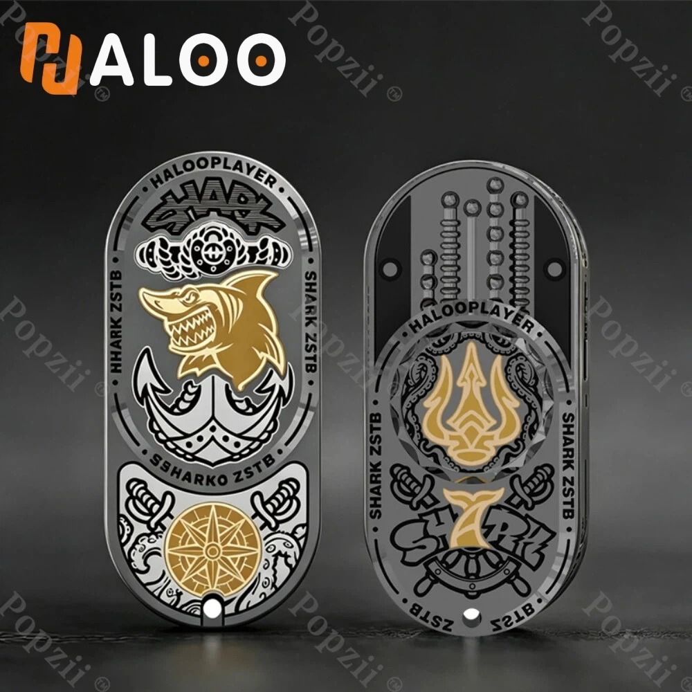HALOOPLAYER EDC SHARK Pro Mechanical Fidget Slider Stress Relief Toy Rotates Left And Right 360° Push Slider Fidget Toys Adult