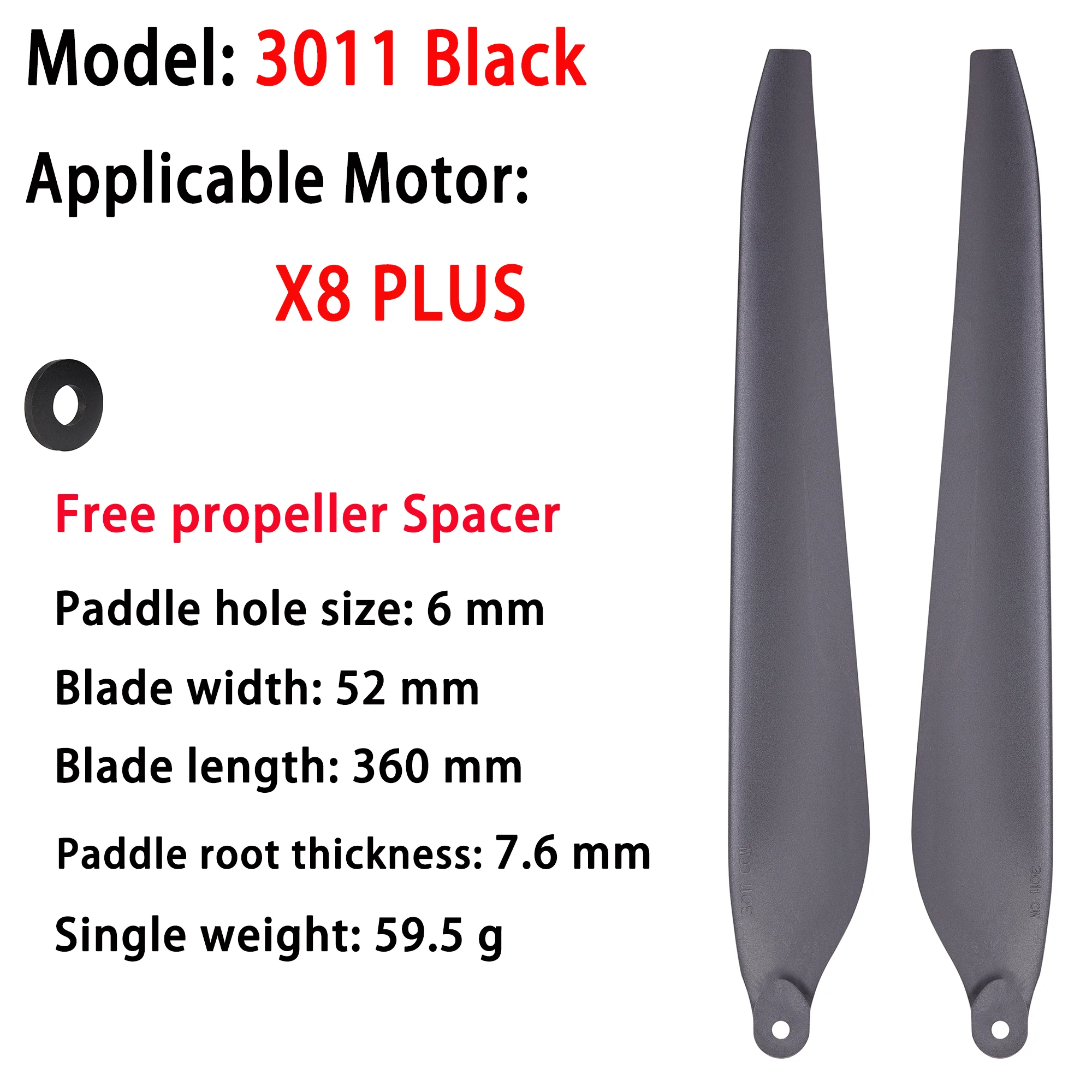 

CW CCW 3011 Folding Carbon Fiber Plastics Propeller For Hobbywing X8 Plus Power Motor Carbon Propellers Agricultural Drone Parts