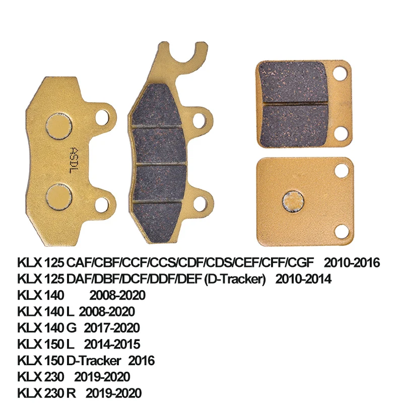 Pastillas de freno de motocicleta para KAWASAKI KLX 125 CAF CBF CCF CCS DAF DBF KLX 140 L G 150 L 150 d-tracker 230 R 2020 2019 2018 2017