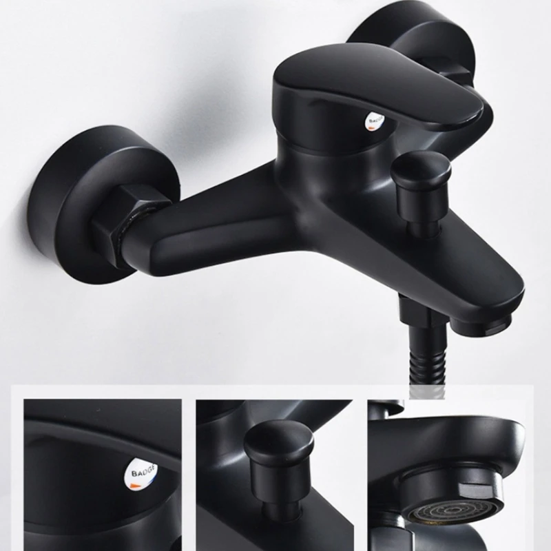 มัลติฟังก์ชั่นก๊อกน้ำอ่างผนังติดตั้ง Bath Mixer พร้อมดึง Diverters ฟังก์ชั่นอ่างอาบน้ำก๊อกน้ำสำหรับหัวฝักบัว