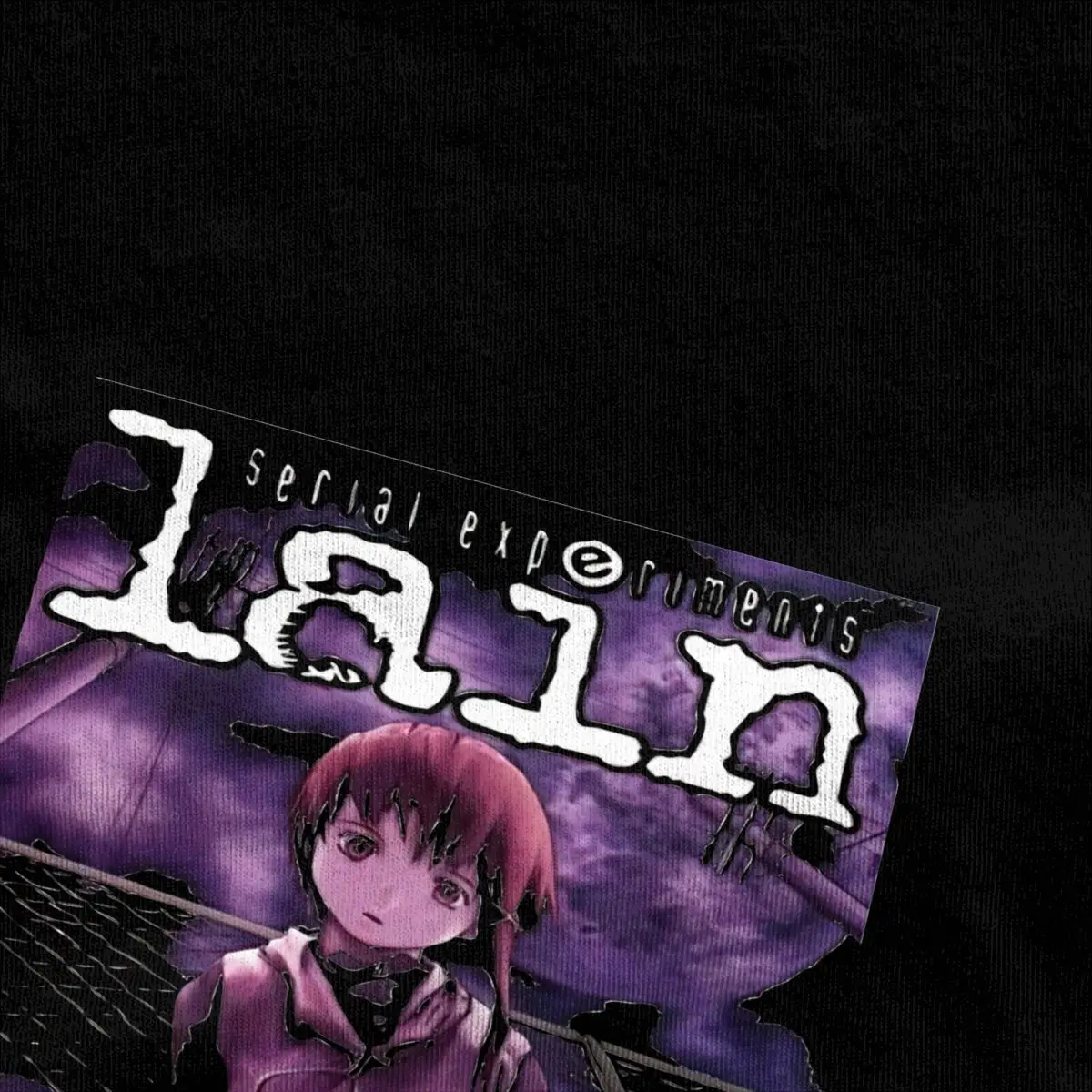 Serial Experiments Lain Poster Classic T-Shirts Men Women Vintage Cotton Round Collar Short Sleeve T Shirt Plus Size Clothing