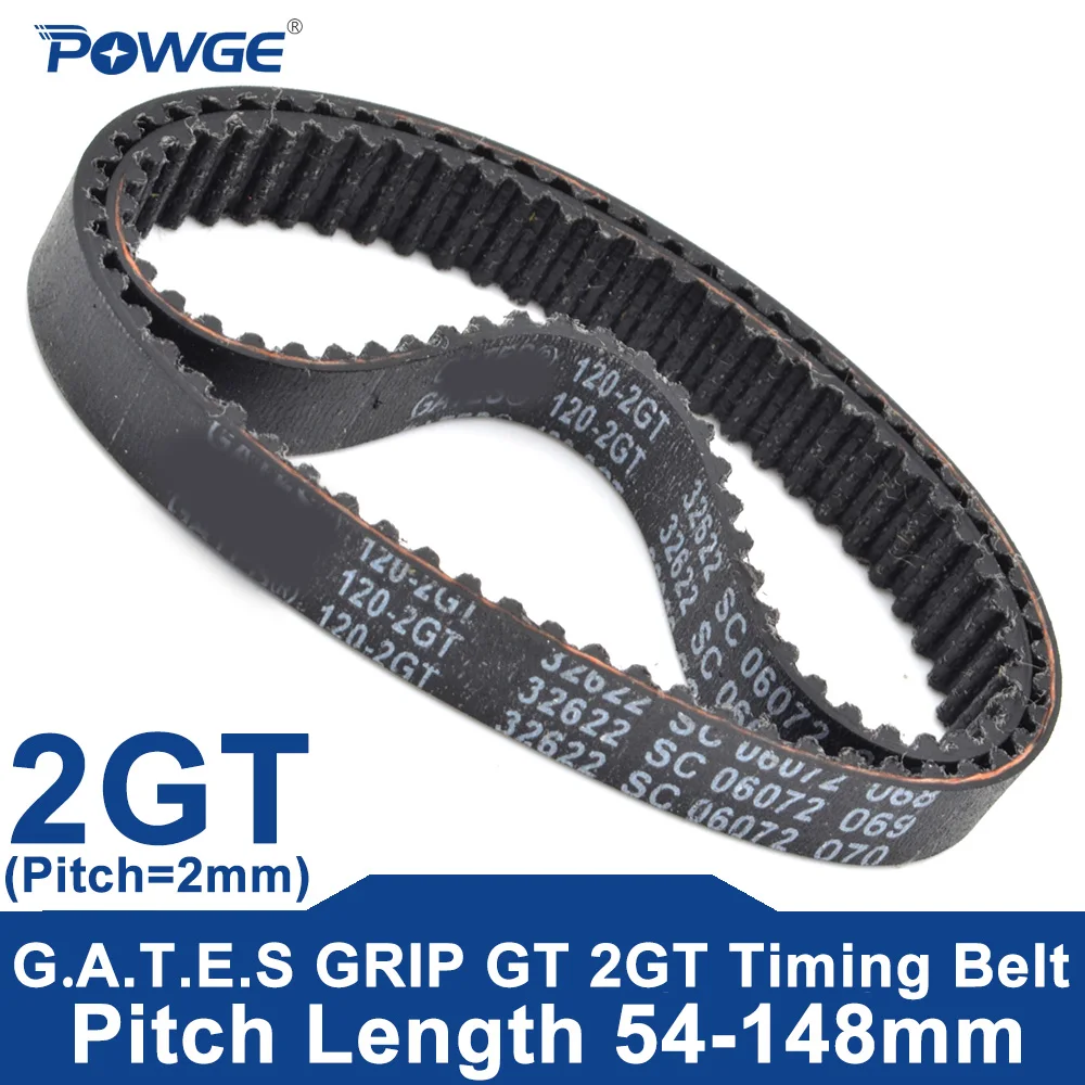 POWGE GT 2GT Timing belt Lp=54-148mm 58 60 66 72 74 76 78 80 82 84 86 88 90 92 94 96 98 100 102 106 108 110 112 114 116 118 120