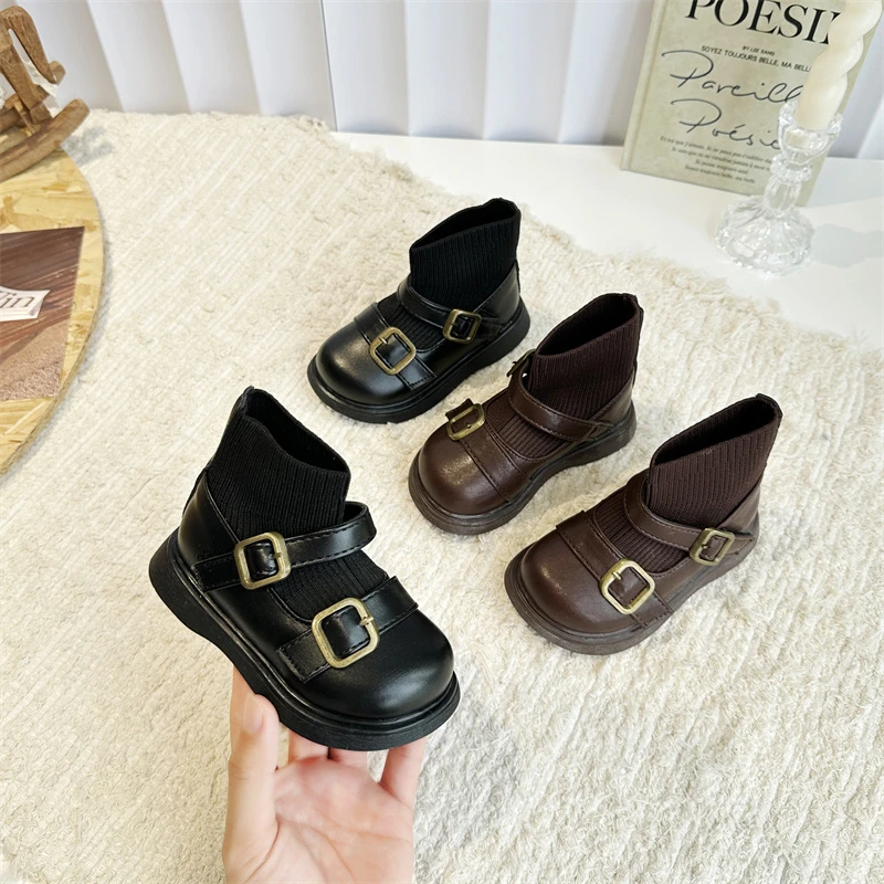 

Модные удобные эластичные носки на мягкой подошве для девочек. Сапоги. Осенние детские нескользящие сапоги принцессы-джокеры для отдыха.