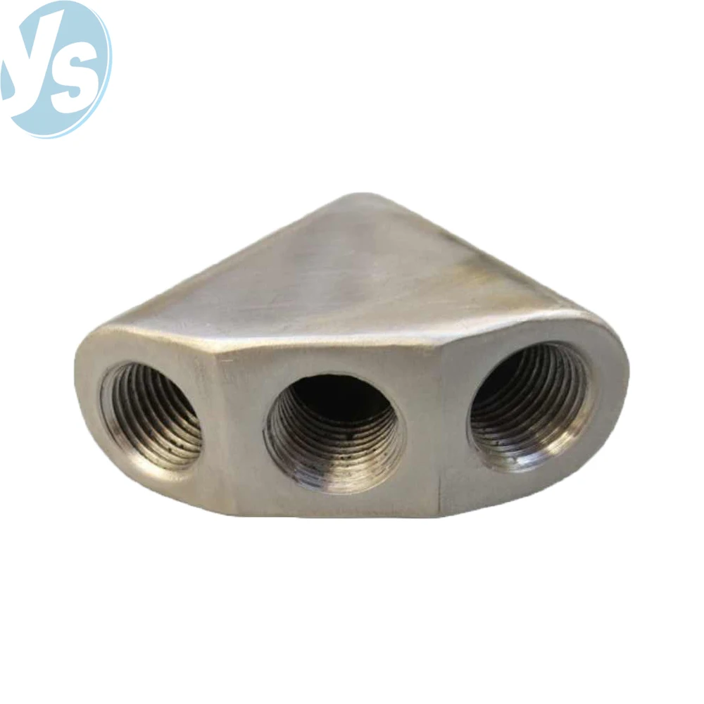 Stainless Steel 3 Hole Sewer Jetting Nozzle 6000PSI High Pressure Drain Cleaning Nozzle for Pipeline Dredging Washing