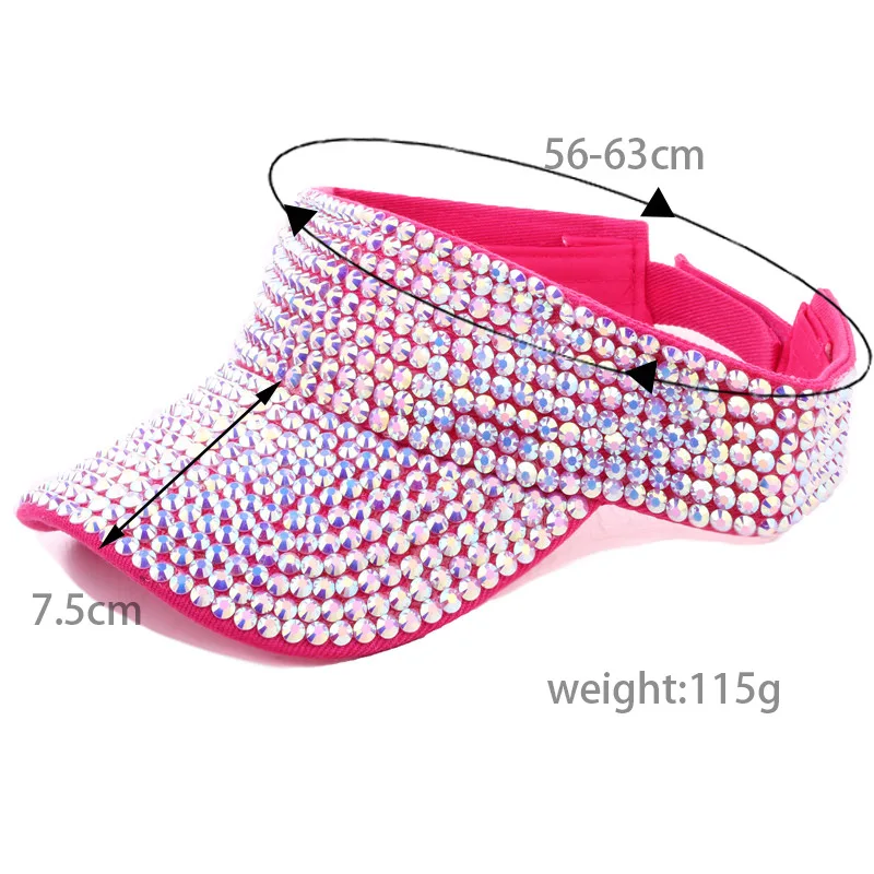 라인스톤 빈 탑 캡 캐주얼 여성 햇빛 가리개 여름 봄 스트릿웨어 패션 블링블링 다이아몬드 장식 야구 모자