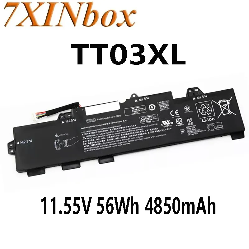 

7XINbox TT03XL 11,55 В 56 Втч 4850 мАч Аккумулятор для ноутбука HP EliteBook 850 G5 ZBook 15u G536 G541 HSTNN-DB8K серии