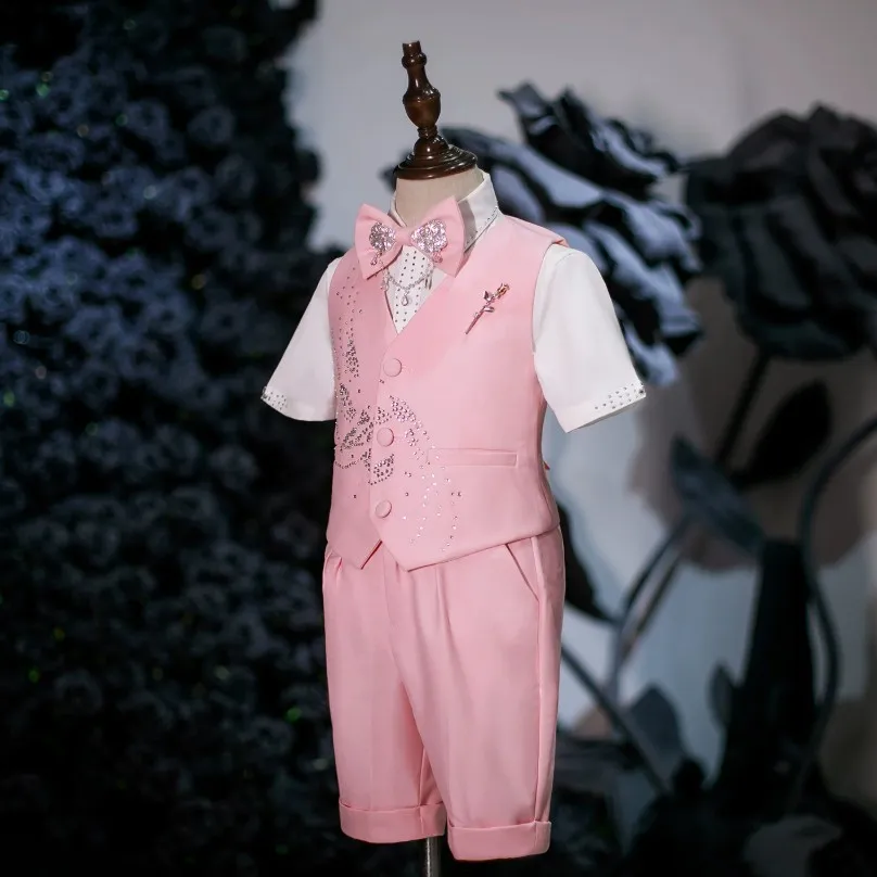 Hochwertiger Jungen-Blazer für Hochzeit, Geburtstag, Festliche Anlässe, Formelle Kinderanzüge A4996, Abschlussanzug für Jungen – Detail 2