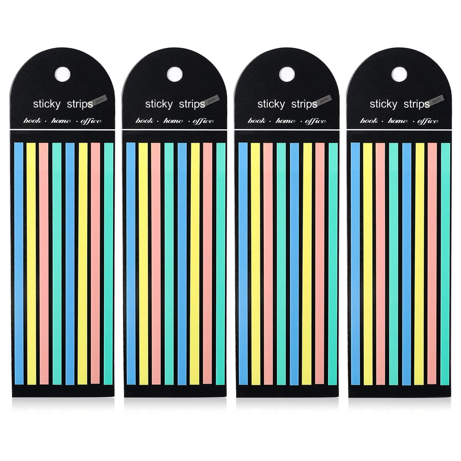 Multi-colored Long Strip Index Stickers, Writable Index Tabs for Book Annotation, Macaron Highlighter Tape for Note Memory