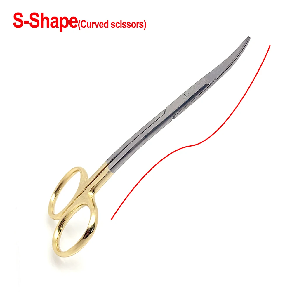 11.5cm 14cm Stainless Steel Surgical Scissors Straight Curved for Oral Ophthalmic Medical Procedures and Dissection