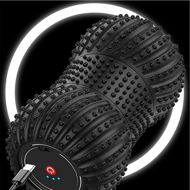 

Новый электрический массажер Bluetooth с вибрационным роликовым валиком для коленей, массажный валик для йоги, вибрационный массажный мяч