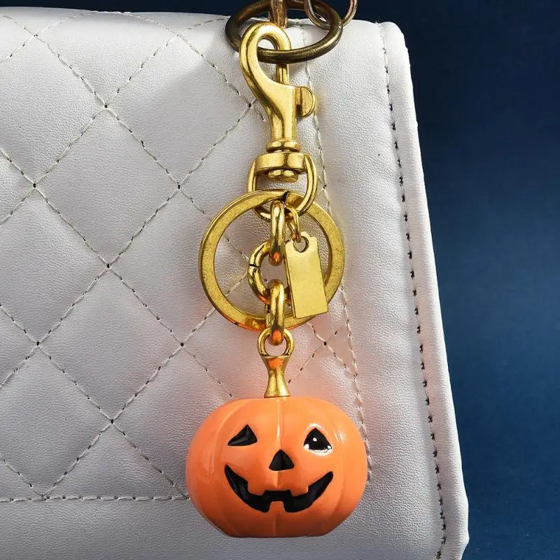 Halloween Pumpkin Keychain Pendant Funny Bag Charm for Women Men Kids Party Thanksgiving Christmas Gift Decor Accessories