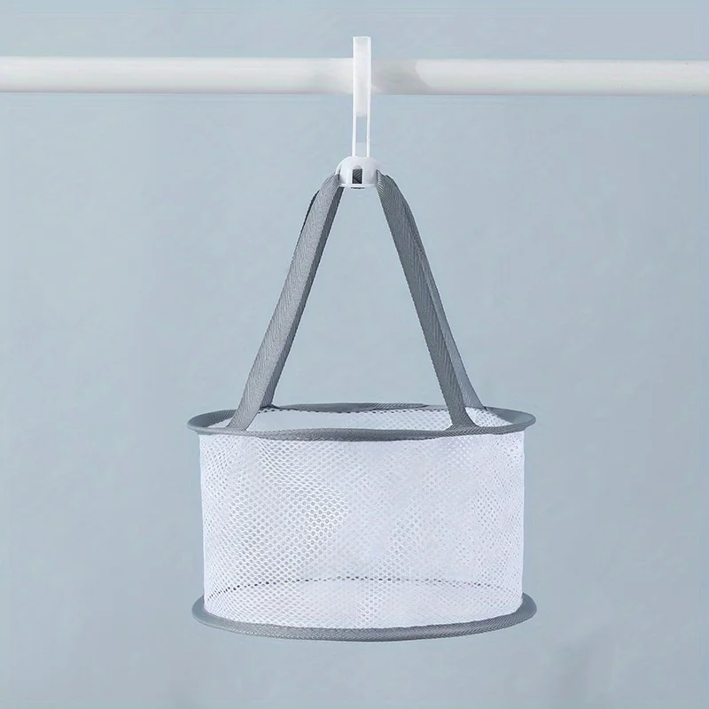 Mini Egg Drying Mesh Bag - Multi-Compartment Makeup Brush & Sponge Holder, Portable Drying Basket for Home Use, view 4