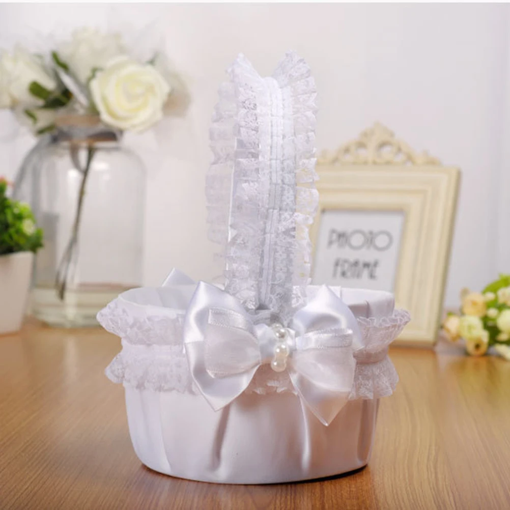 

Wicker H Flower Girl Baskets For Weddings Flower Baskets for Weddings Bride Shower Gifts Holding Flowers Petals C ies Storage
