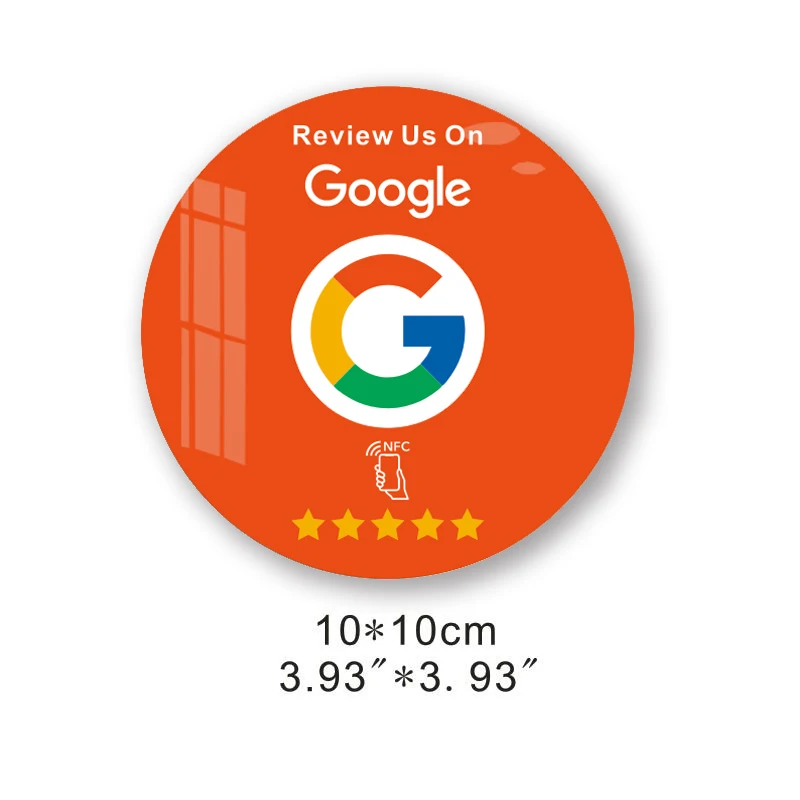 Programmable Google Review NFC Plate Acrylic Material Mirror Effect Digifeel Improve your E-reputation