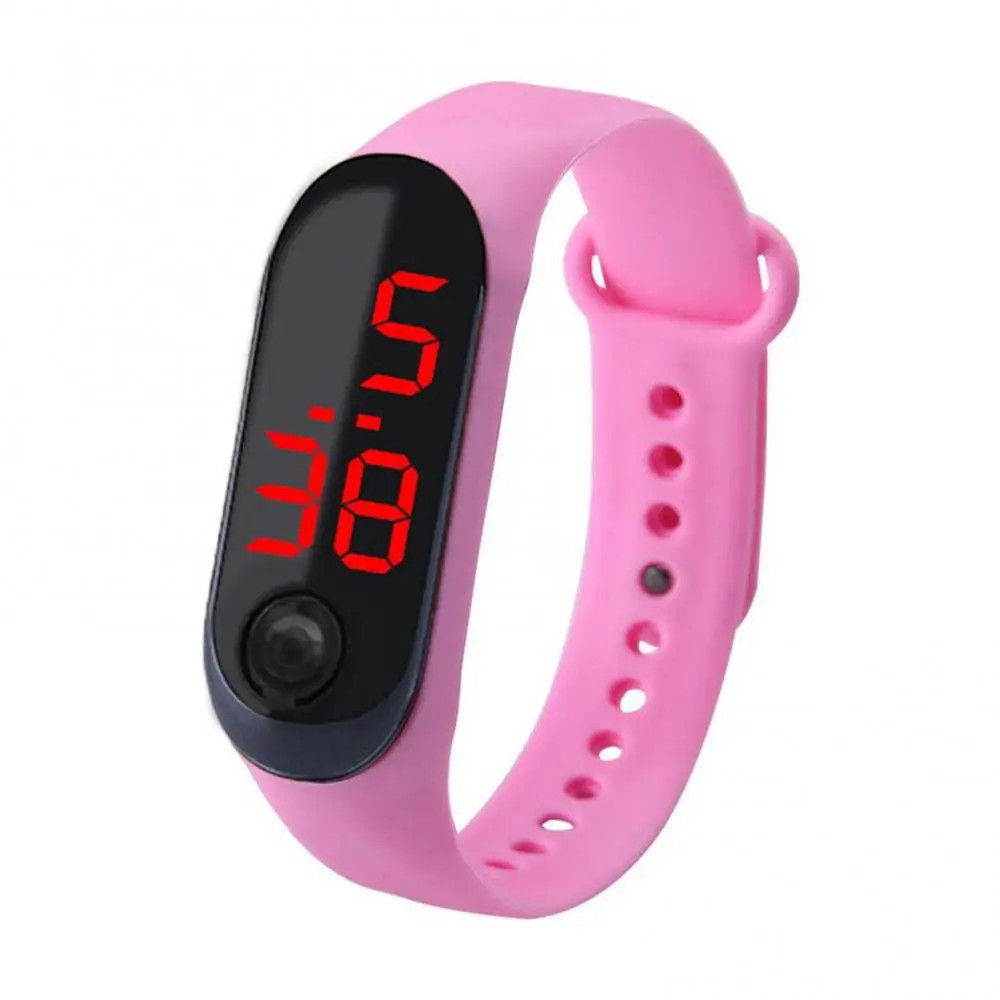 Relojes impermeables con pantalla LED para niños, pulsera de reloj Digital, Control de botones, pantalla LED, pulseras para niños y estudiantes