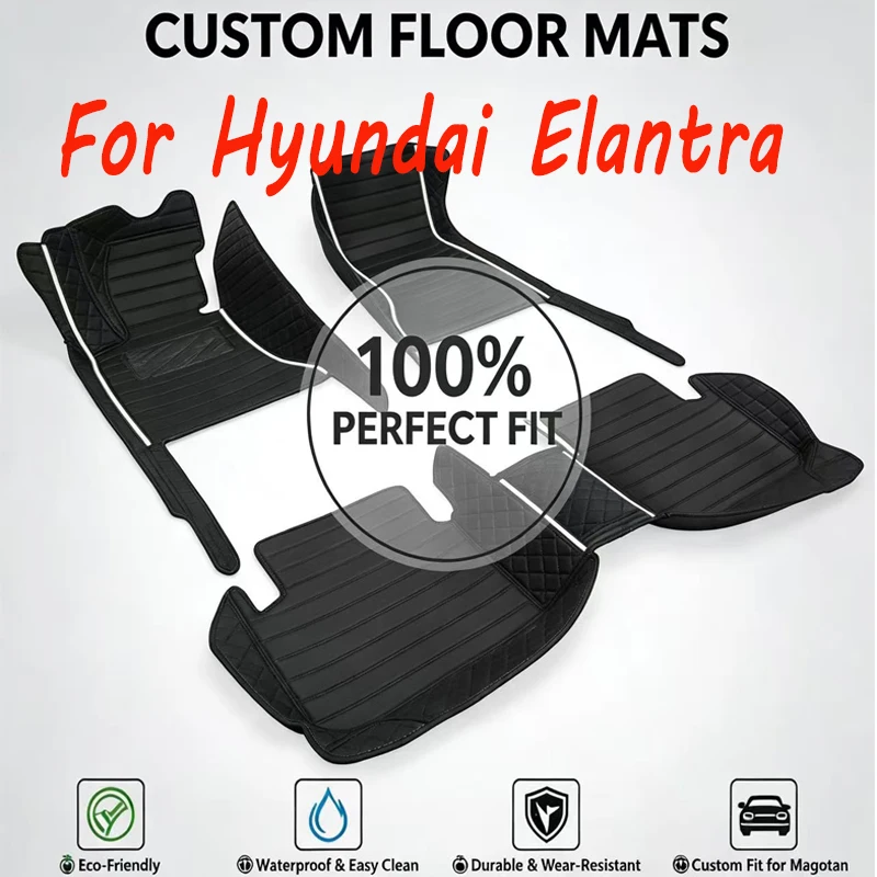 

Custom Car Floor Mat for Hyundai Elantra 2012 2013 2014 2015 2016 2017 auto Carpet Footbridge interior accessories