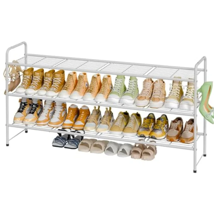 

Shoe Rack for Closet, 44 Inch Extra Long Shoe Storage Organizer for Shelves, Heavy Duty Metal, Easy Assembly