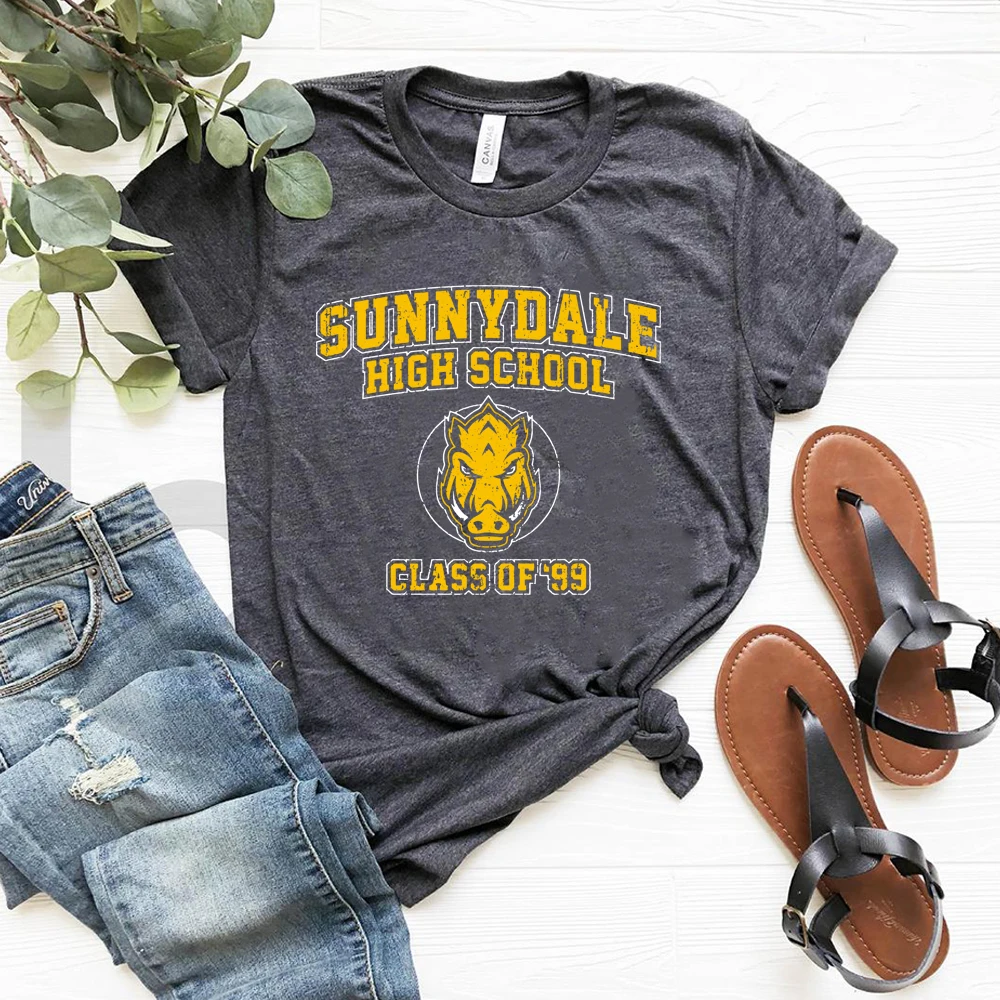 Sunnydale High School T-Shirt Buffy The Vampire Slayer Tshirt Class of 99 Tees Unisex Short Sleeve Tshirt Cool Vampire Shirts