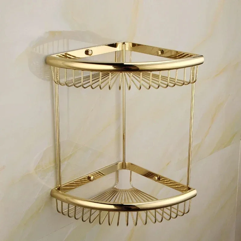 Gold Bathroom Accessories Brass Soap Dish Set Toilet Life Bath Rack Paper Holder Bathroom Appliance luxury bathroom set - view 2