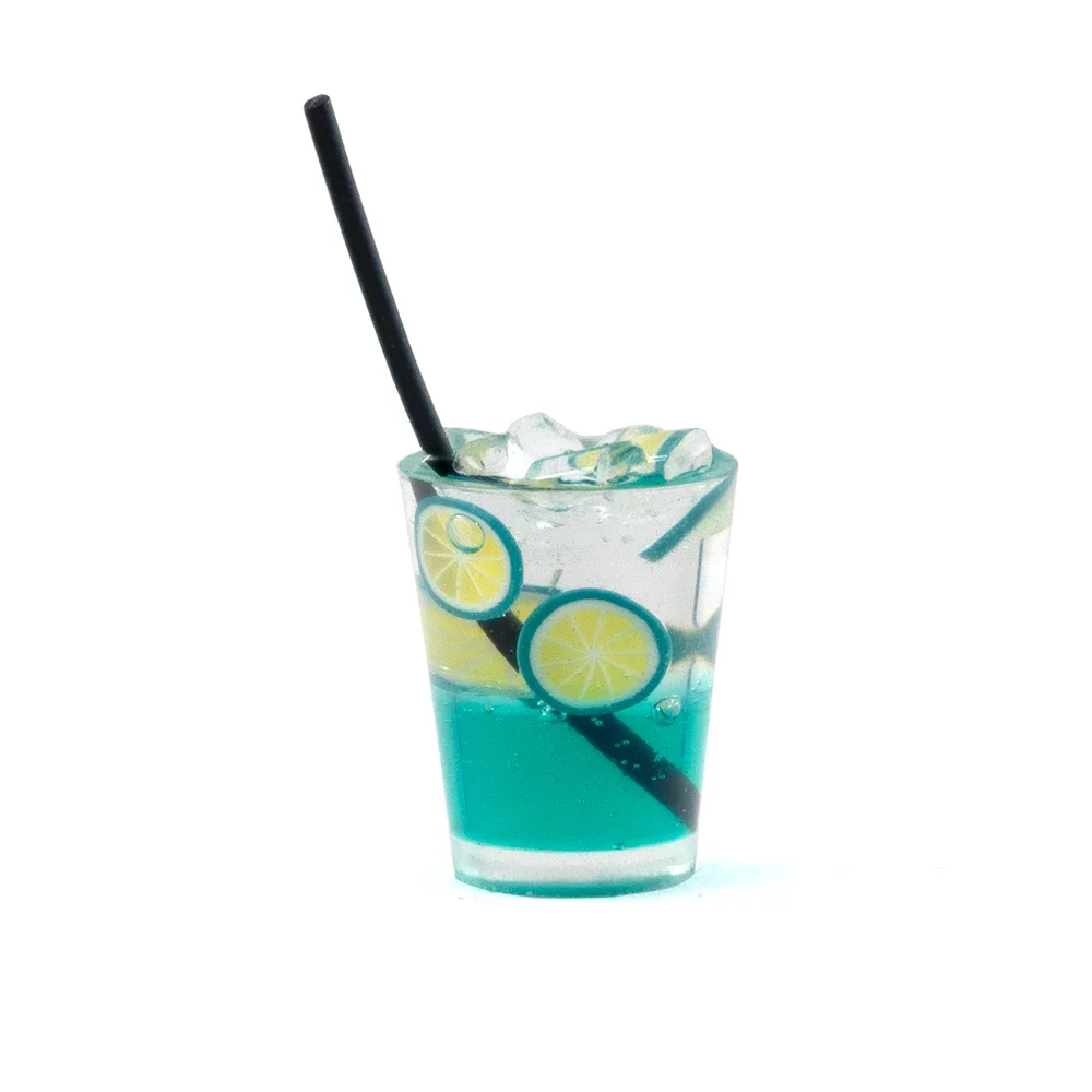 1Pcs 1/12 Dollhouse Miniature Accessories Mini Lemon Fruit Tea Cup Simulation Drinks Model For Doll House Decoration ob11
