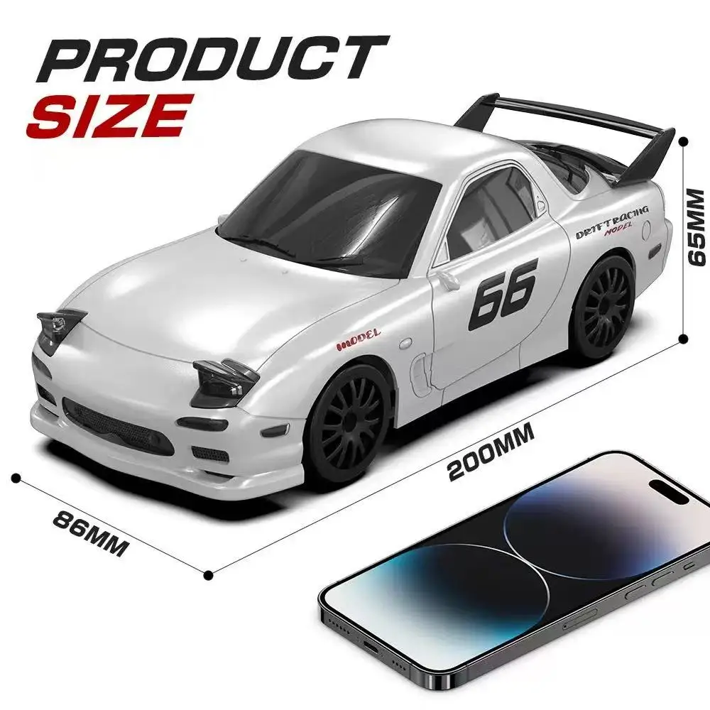 

1: 24-inch remote-controlled drifting car with four-wheel drive and lights. 2.4G remote control. 4WD high-speed racing car.