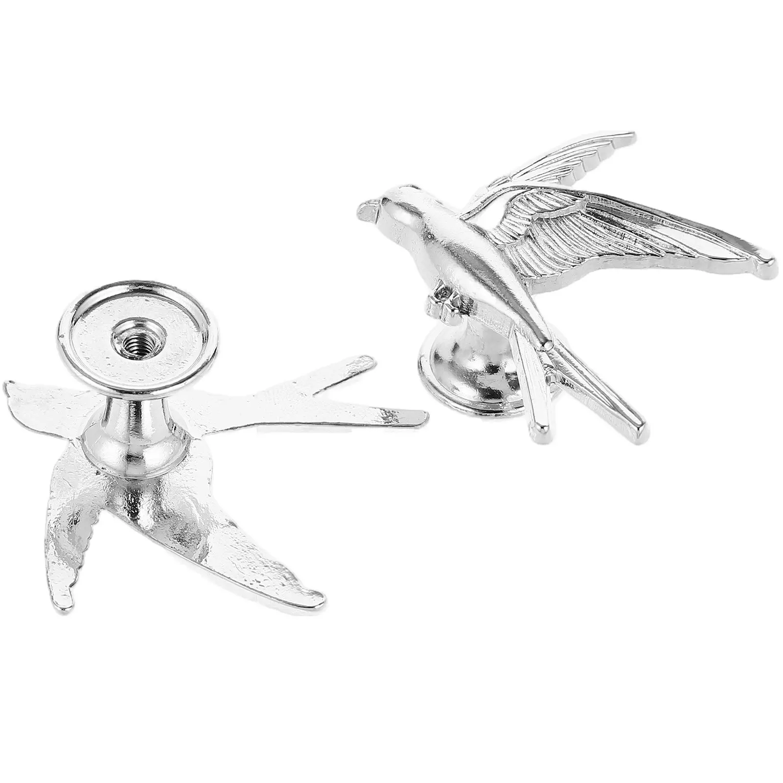 2Pcs Cabinet Handles Bird Style Decorative Drawer Pulls Zinc Alloy Corrosion Resistant Bird Cabinet Handles for Kitchen Bathroom